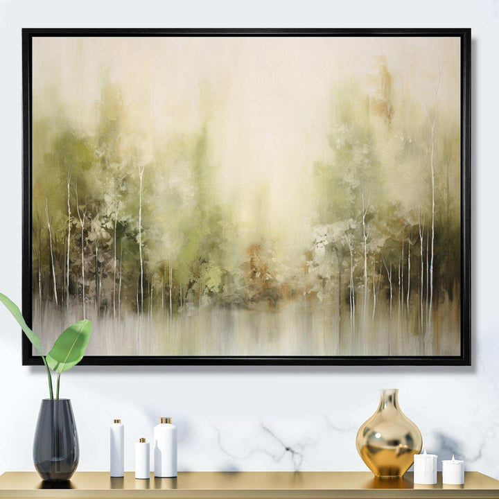 Beige Ethereal Forest I - Modern Living Room Wall Decor