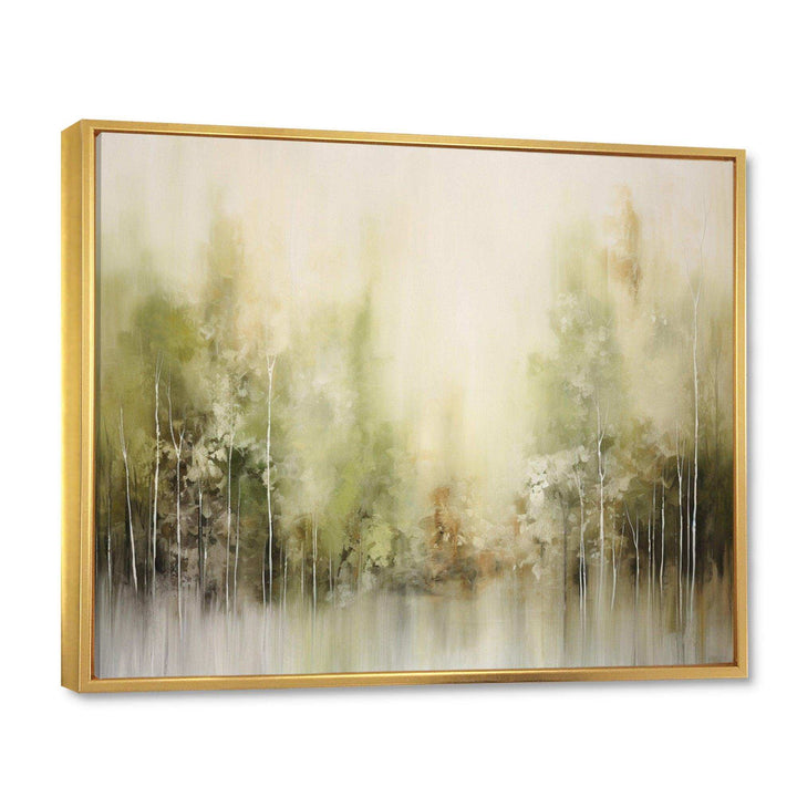 Beige Ethereal Forest I - Modern Living Room Wall Decor