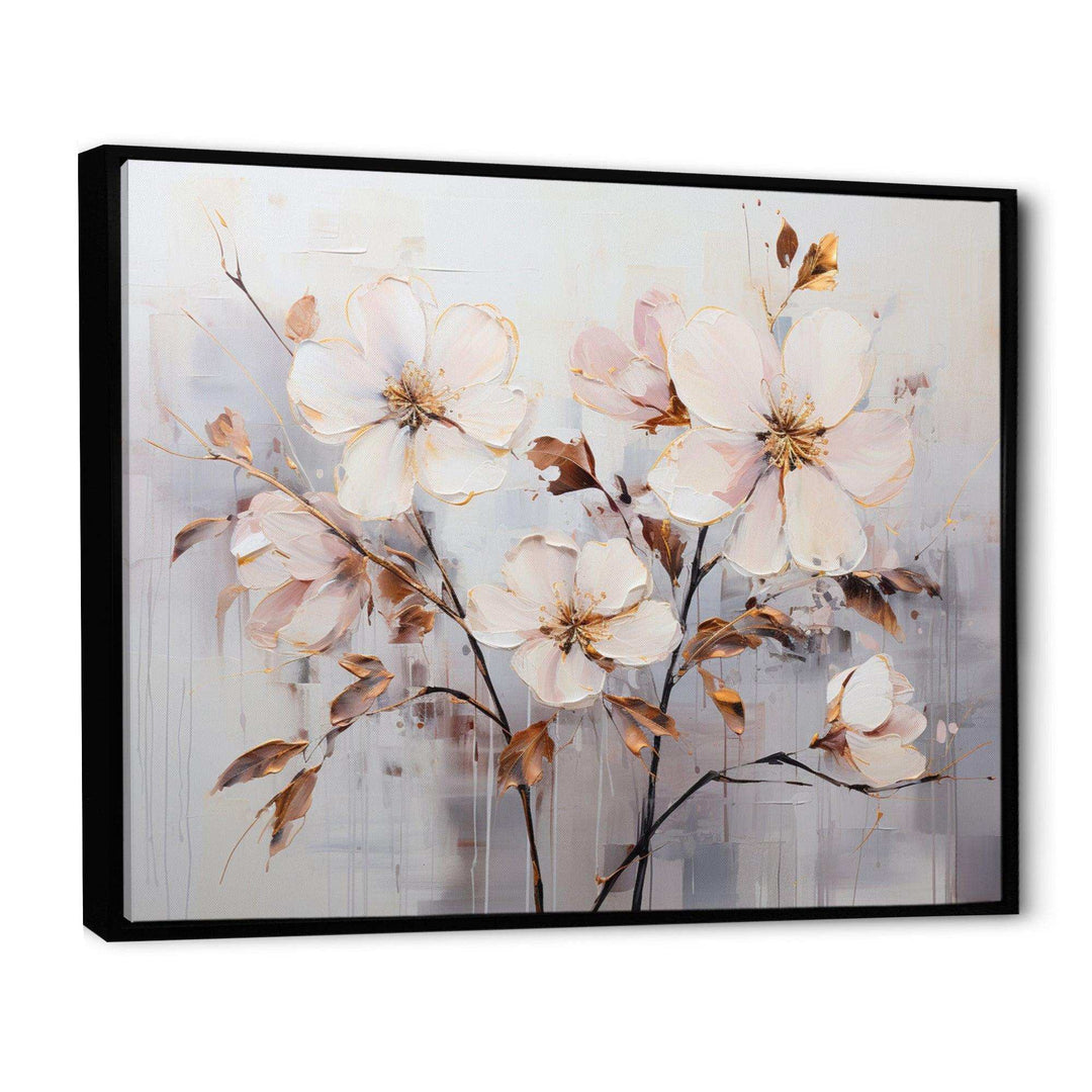 Beige Minimalist Blossoms I - Modern Wall Art Prints