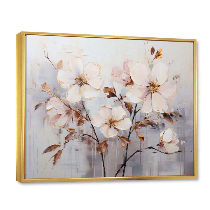 Beige Minimalist Blossoms I - Modern Wall Art Prints