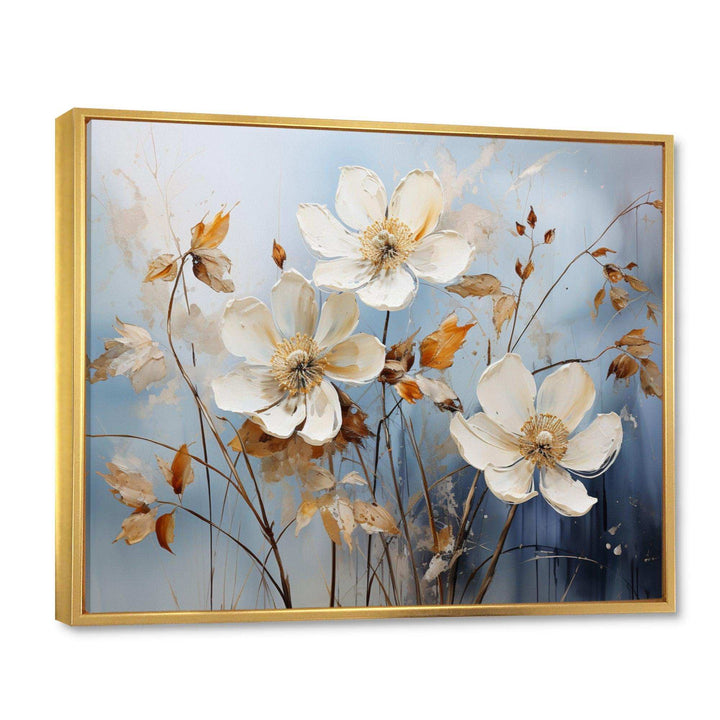Blue Muted Botanicals I - Modern Bedroom Wall Art