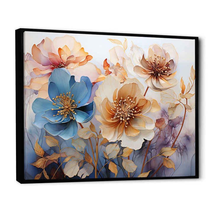 Blue Mystical Blooms - Modern Wall Art Prints