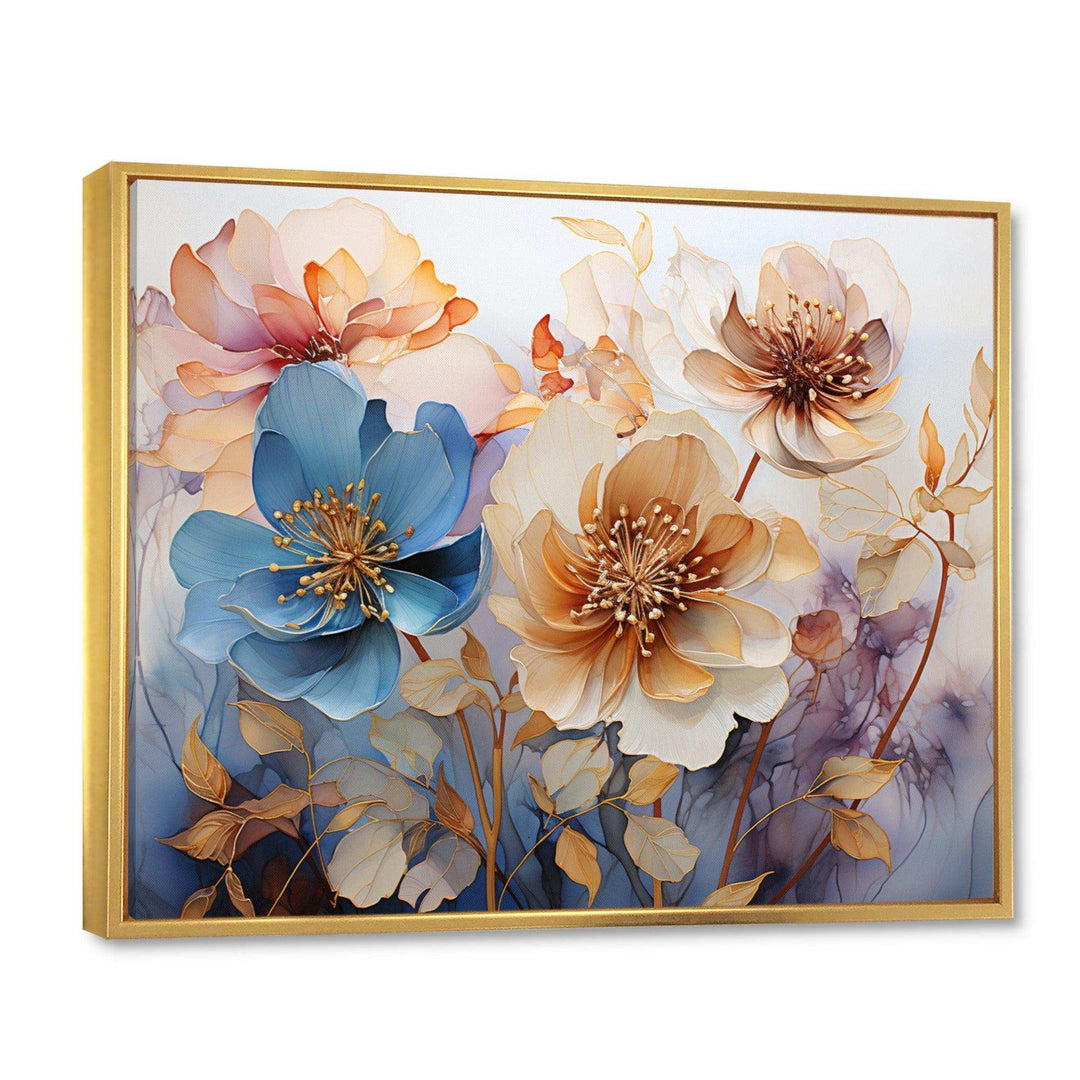 Blue Mystical Blooms - Modern Wall Art Prints