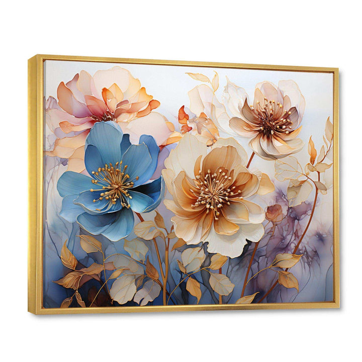 Blue Mystical Blooms - Modern Wall Art Prints
