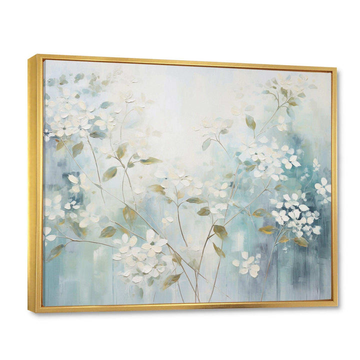 Blue Tranquil Gardens I - Modern Living Room Wall Decor