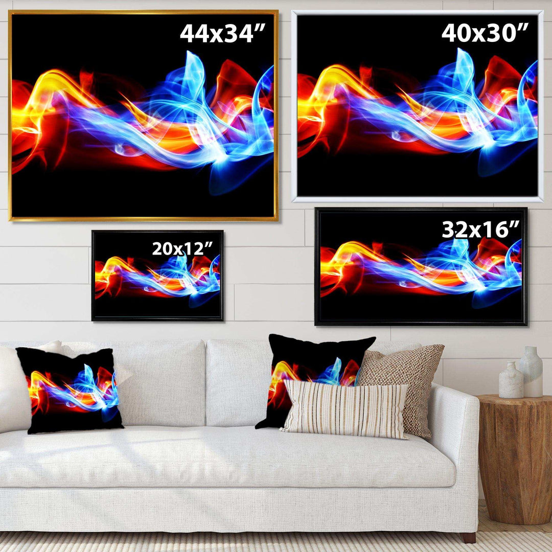 Fire and Ice - Modern Bedroom Wall Art