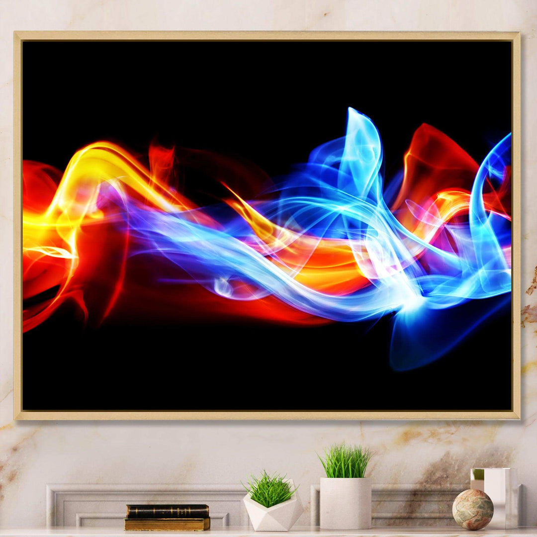 Fire and Ice - Modern Bedroom Wall Art