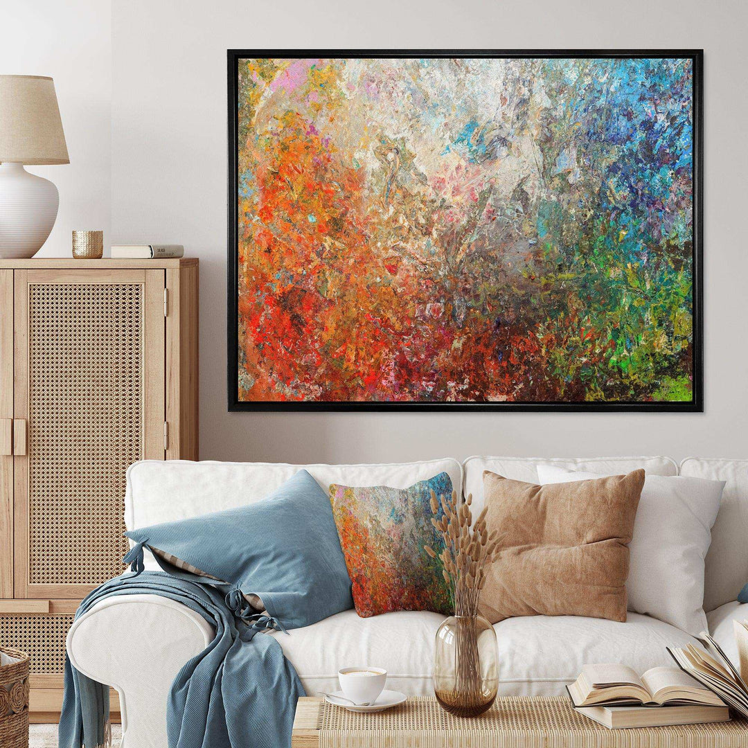 Board Stained Abstract Art - Modern Living Room Wall Decor