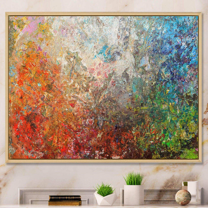 Board Stained Abstract Art - Modern Living Room Wall Decor
