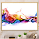 Abstract Smoke Framed Canvas Matte White - 1.5" Thick