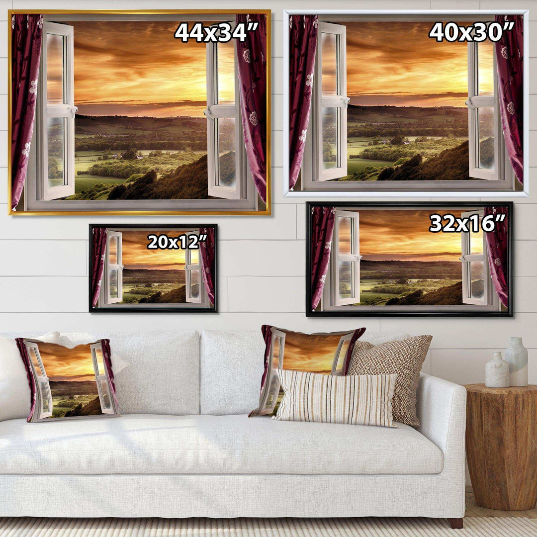 Open Window to Rural Landscape