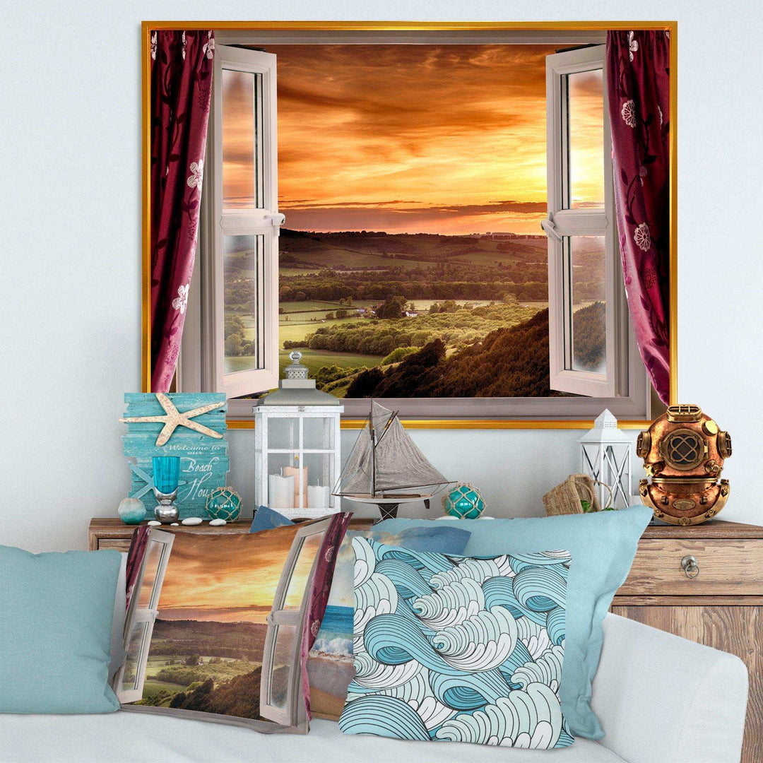 Open Window to Rural Landscape
