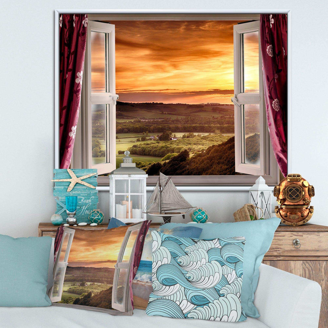 Open Window to Rural Landscape