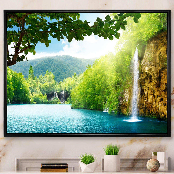 Waterfall in Deep Forest