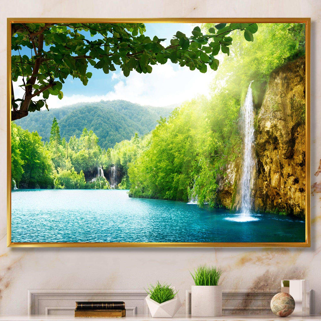 Waterfall in Deep Forest