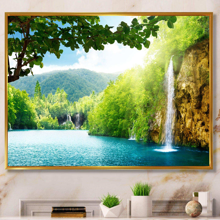 Waterfall in Deep Forest