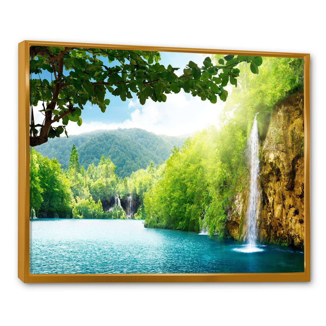 Waterfall in Deep Forest