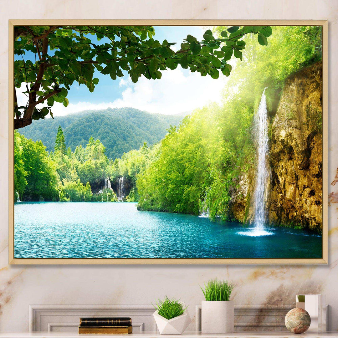 Waterfall in Deep Forest