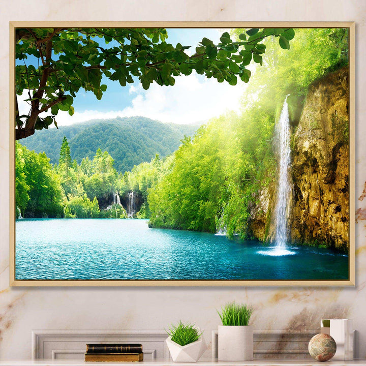 Waterfall in Deep Forest