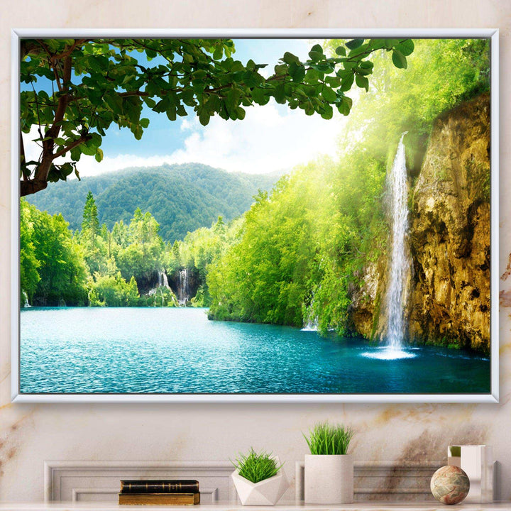 Waterfall in Deep Forest