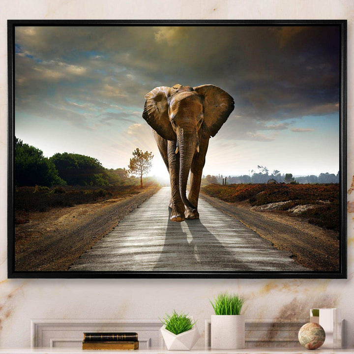 Single Walking Elephant