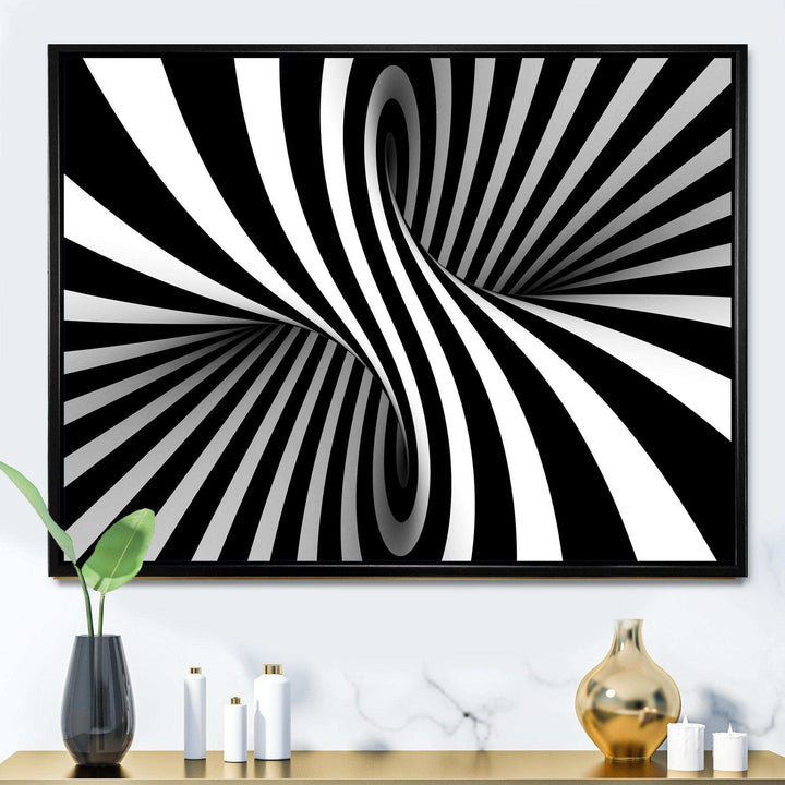 Black and White Spiral - Modern Bedroom Wall Art