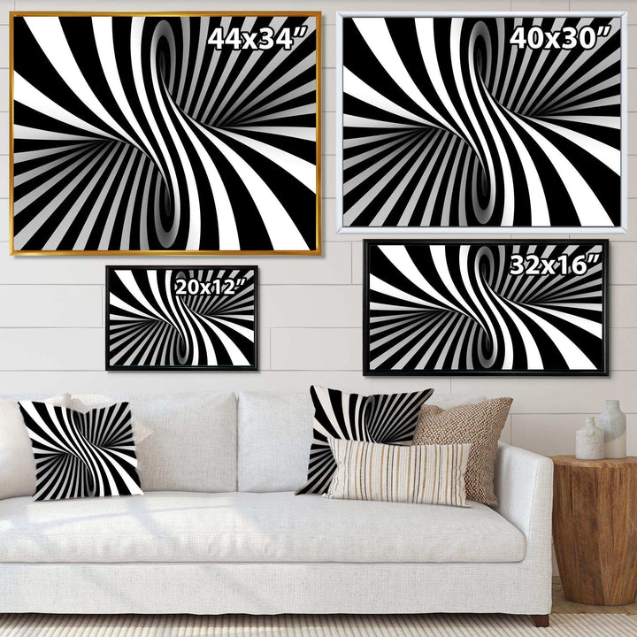 Black and White Spiral - Modern Bedroom Wall Art