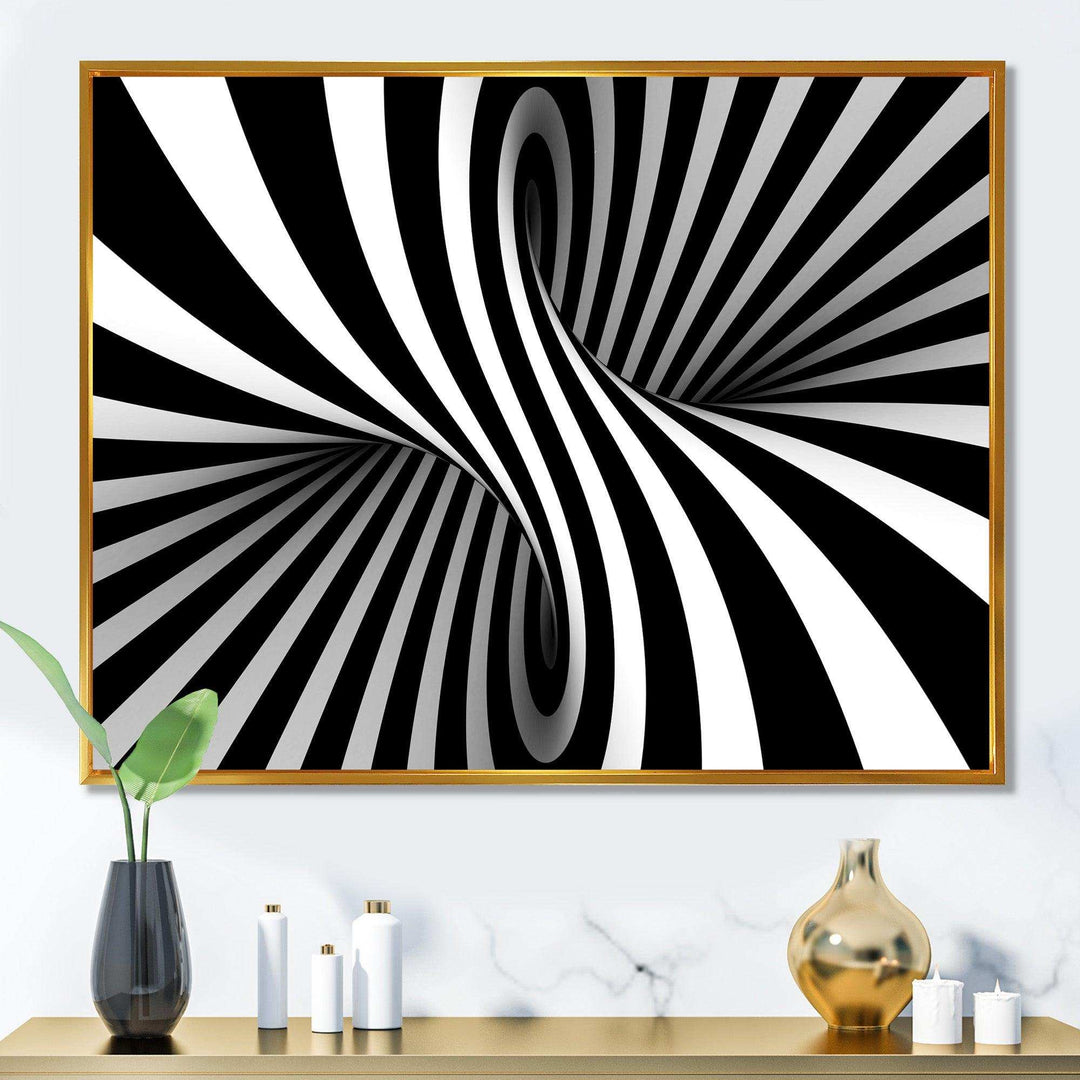 Black and White Spiral - Modern Bedroom Wall Art
