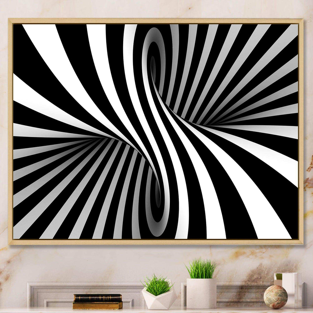 Black and White Spiral - Modern Bedroom Wall Art