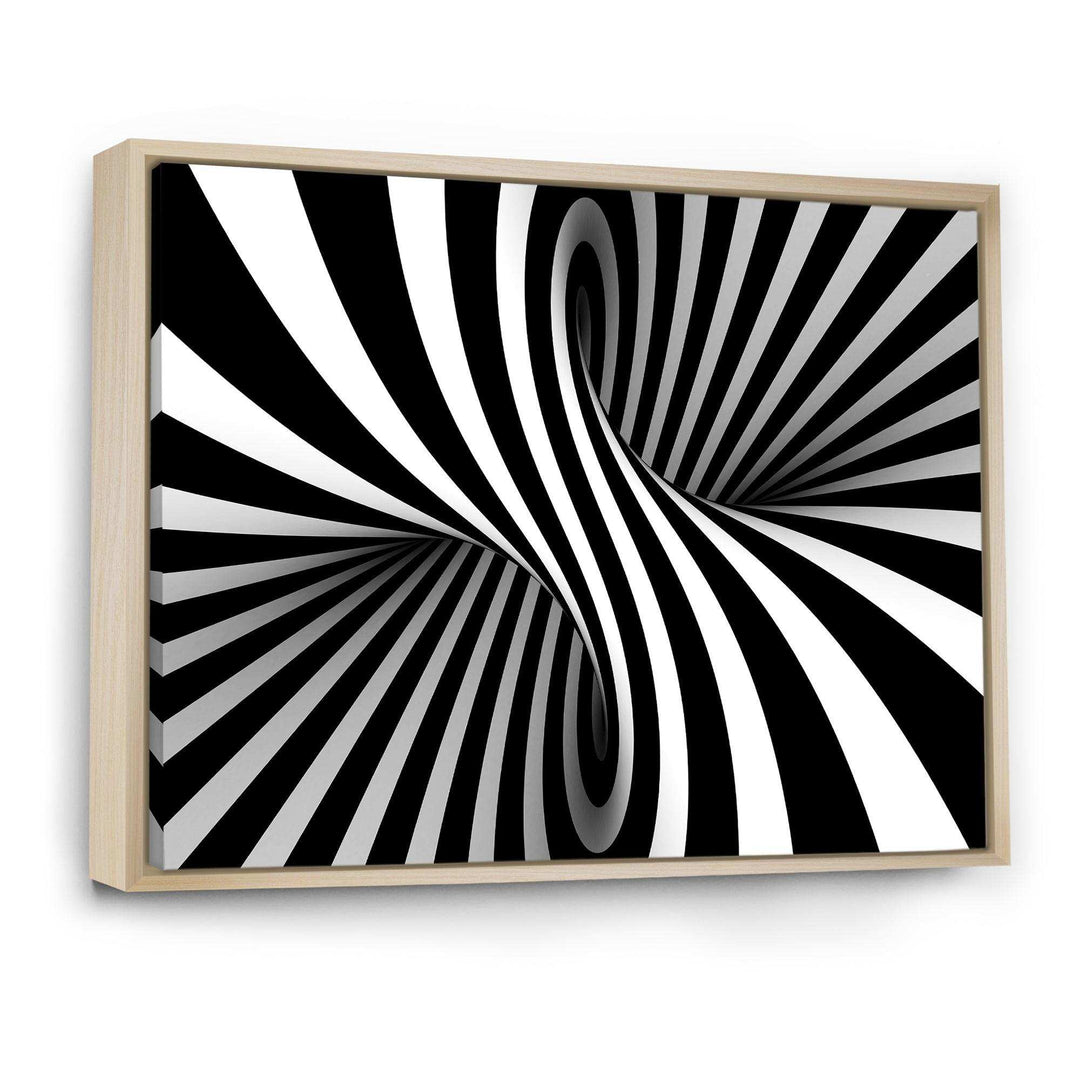 Black and White Spiral - Modern Bedroom Wall Art