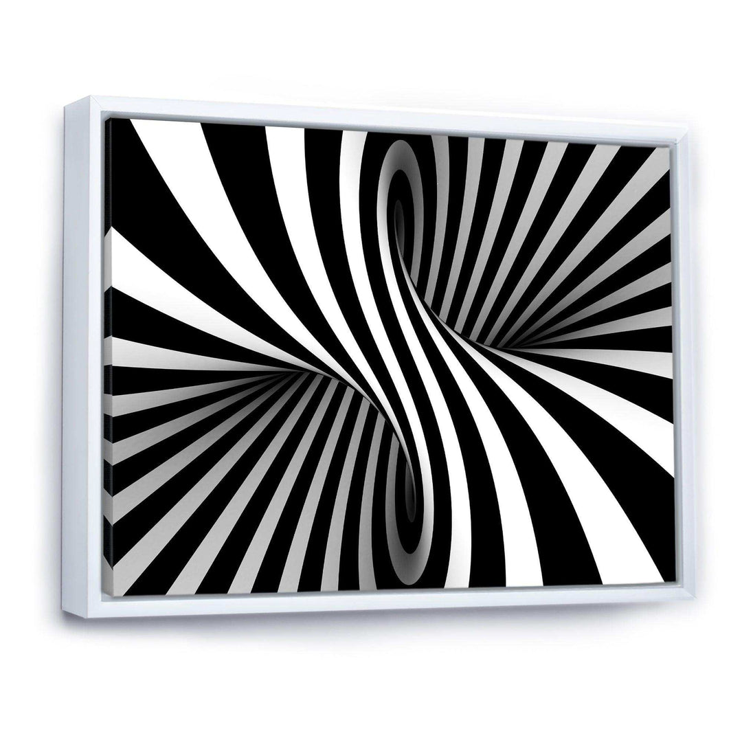 Black and White Spiral - Modern Bedroom Wall Art