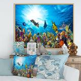 Colorful Coral Reef with Fishes