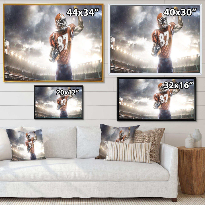 American Footballer on Stadium