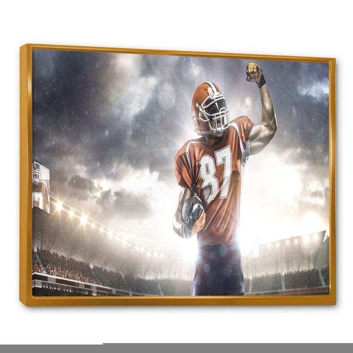 American Footballer on Stadium
