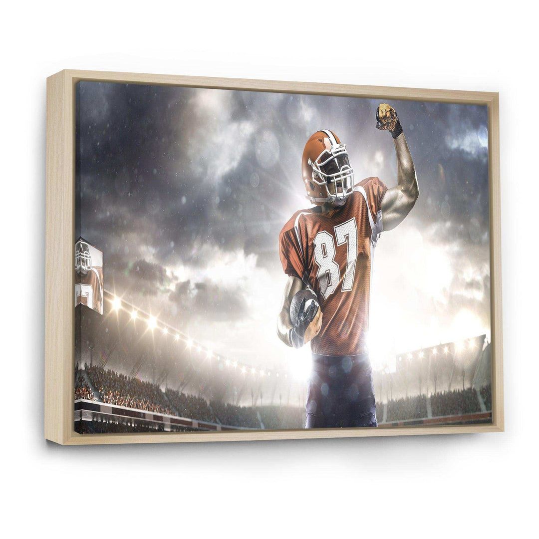 American Footballer on Stadium