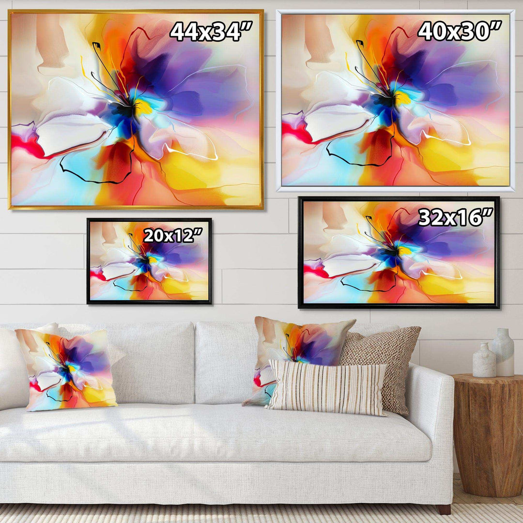 Creative Flower in Multiple Colors - Modern Bedroom Wall Art