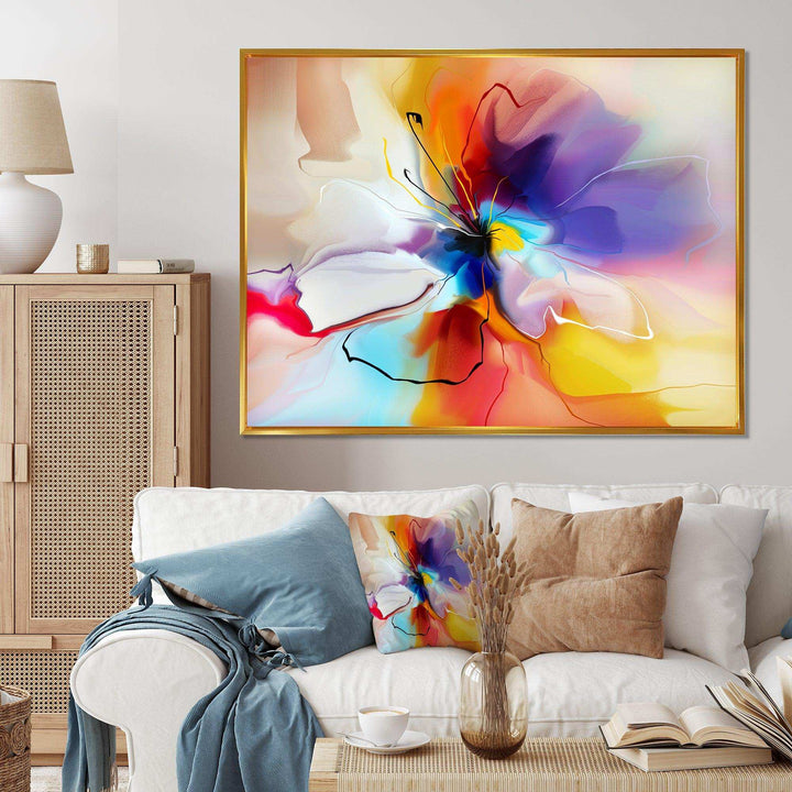 Creative Flower in Multiple Colors - Modern Bedroom Wall Art