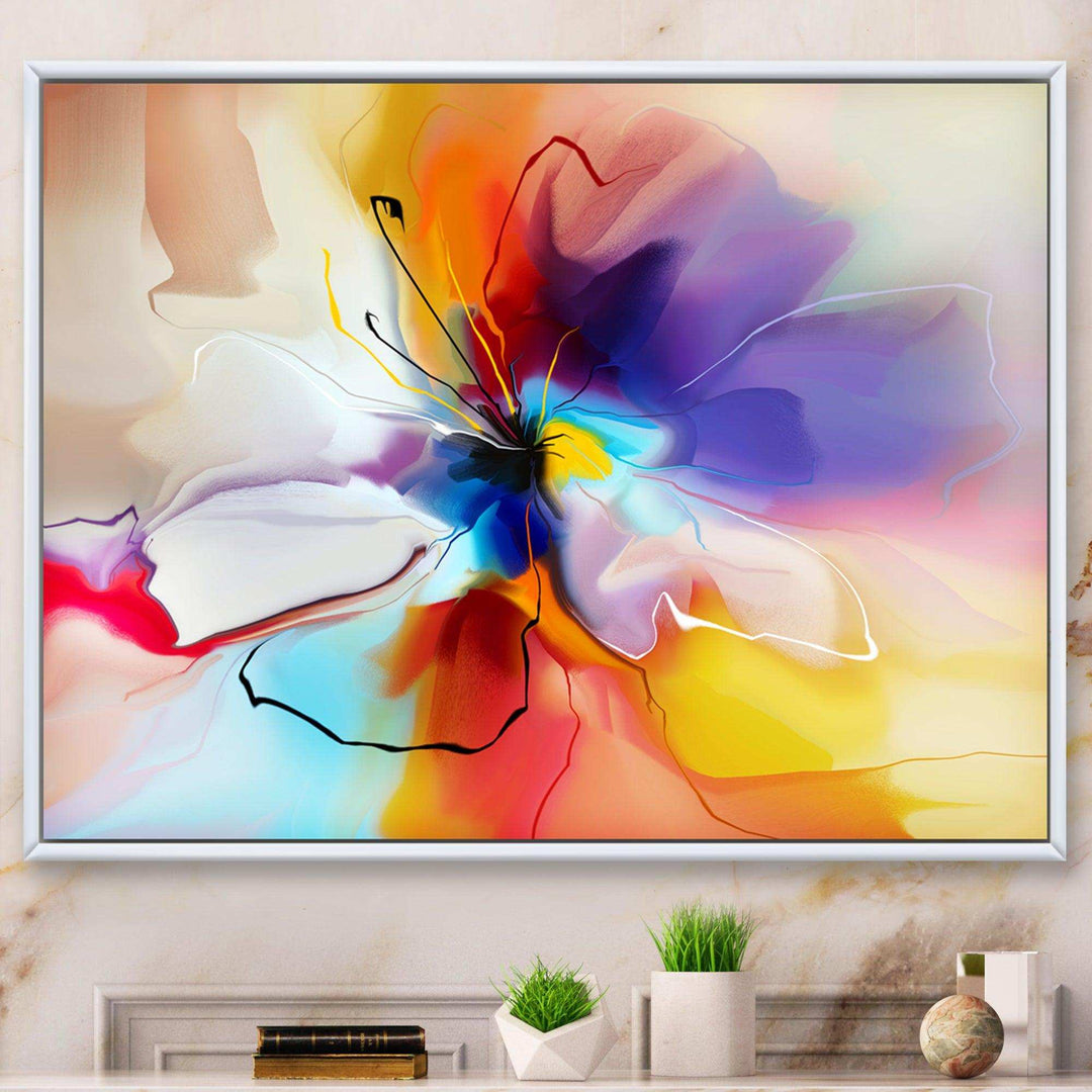 Creative Flower in Multiple Colors - Modern Bedroom Wall Art