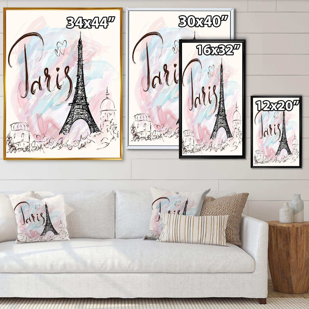 with Paris Eiffel Tower - French Country Living Room Wall Decor