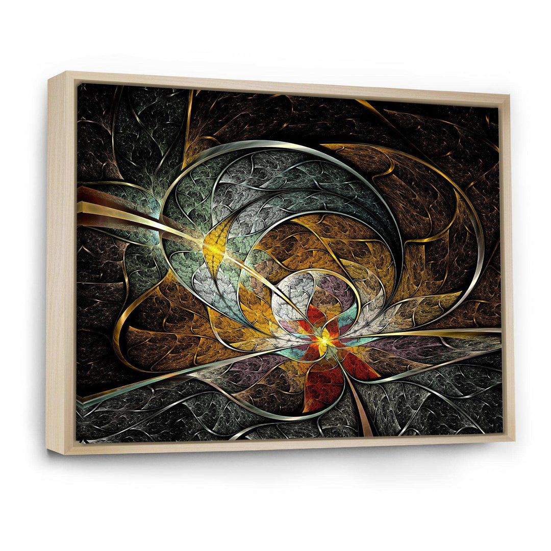 Symmetrical Yellow Digital Art Flower - Modern Wall Art Prints
