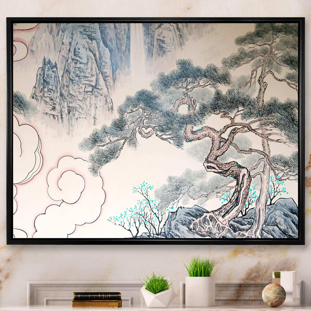 Chinese Blue Tree Art - Traditional Wall Art Prints