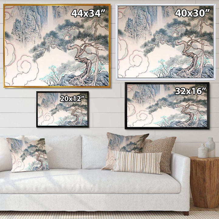 Chinese Blue Tree Art - Traditional Wall Art Prints