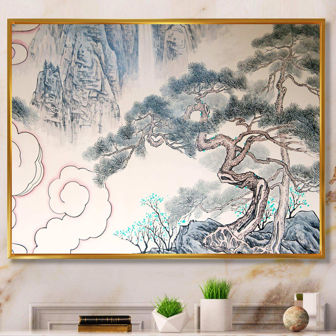 Chinese Blue Tree Art - Traditional Wall Art Prints