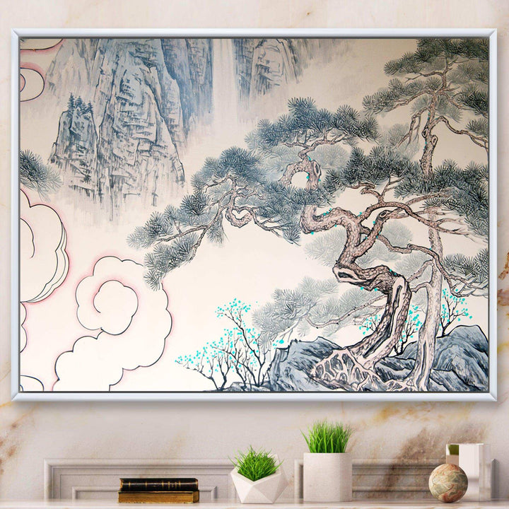Chinese Blue Tree Art - Traditional Wall Art Prints