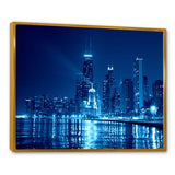 Blue Chicago Skyline Night