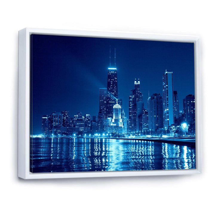Blue Chicago Skyline Night
