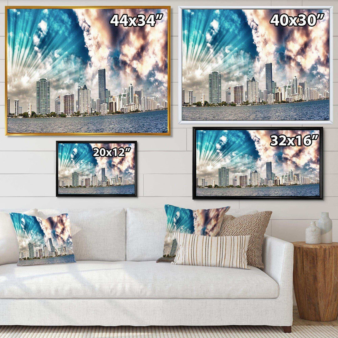Miami Skyline with Clouds