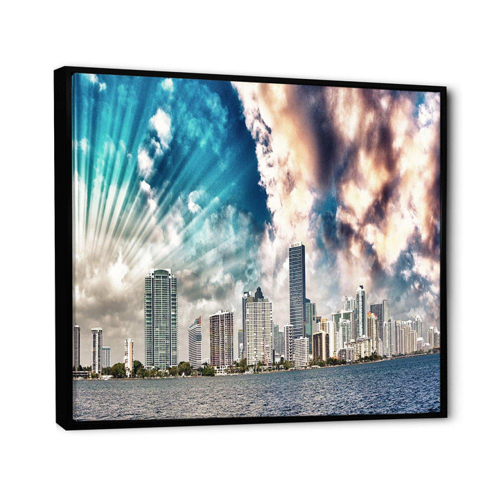 Miami Skyline with Clouds