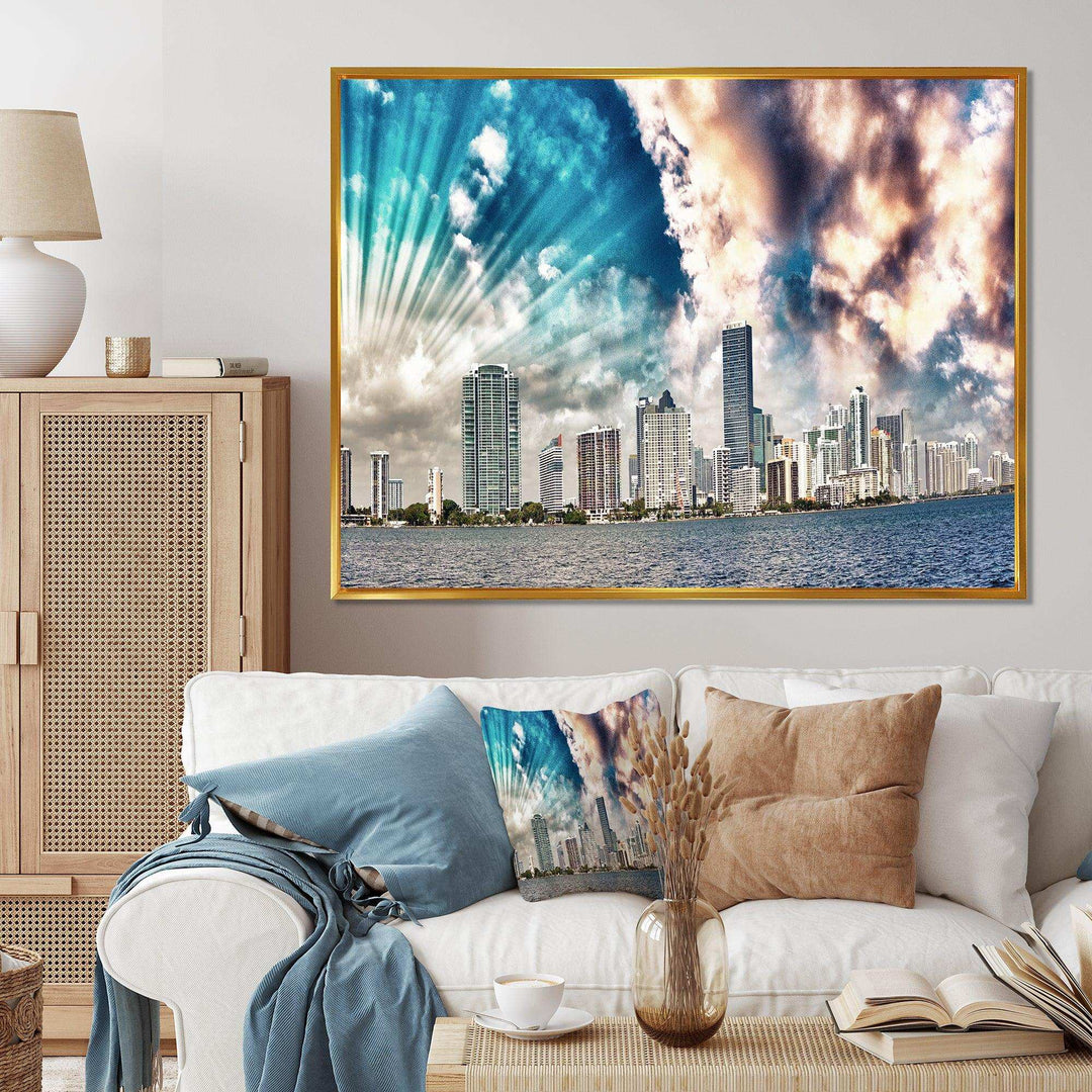 Miami Skyline with Clouds
