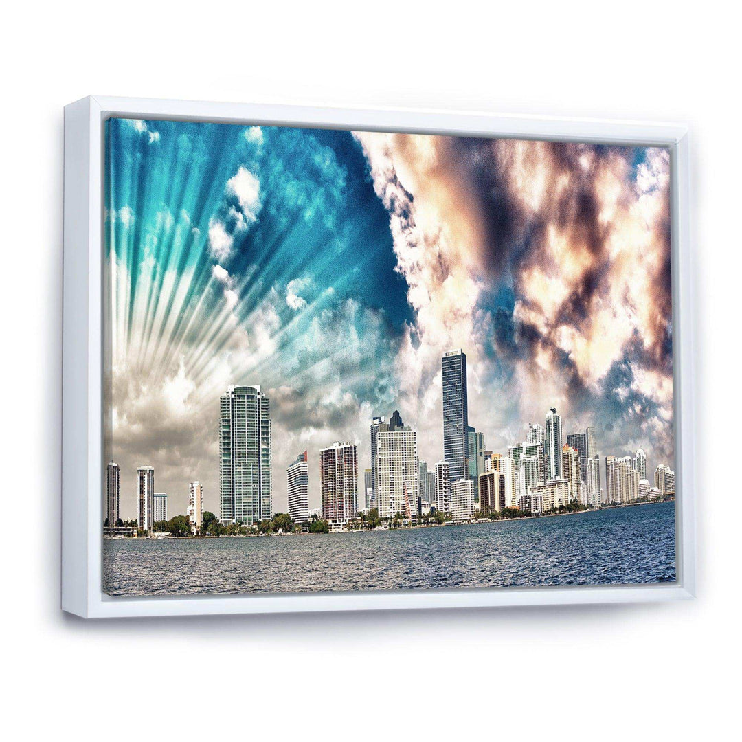 Miami Skyline with Clouds